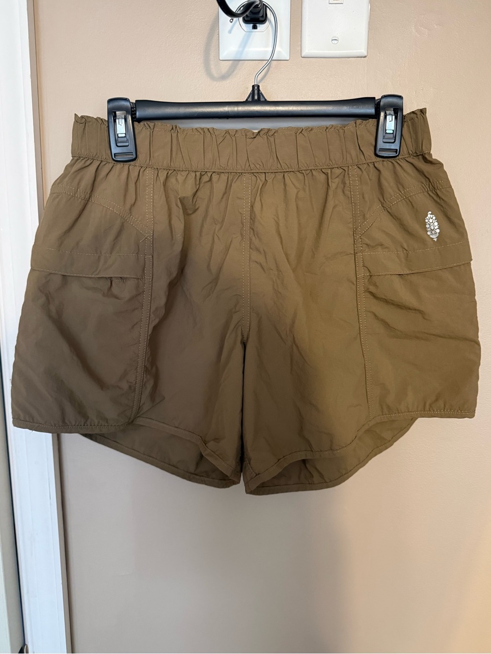 Free People Women's Brown/green Athletic Shorts Size medium